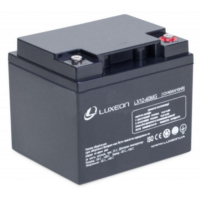 Акумуляторна батарея luxeon LX12-40MG 12В 40АЧ