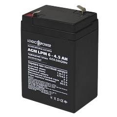 Акумулятор AGM LogicPower LPM 6V-4.5 Ah