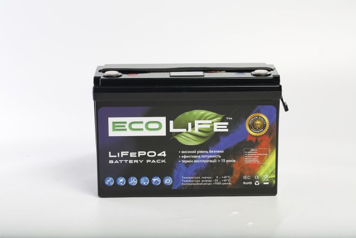 Литиевый АКБ EcoLiFe LiFePO4 LF12-100 (12.8v-110ah)