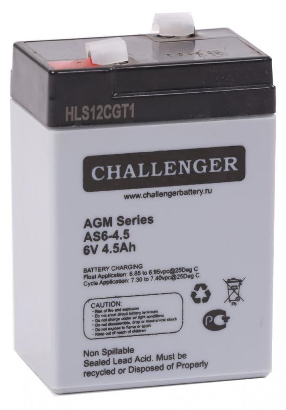 Акумуляторна батарея Challenger AS6-4.5(AGM)