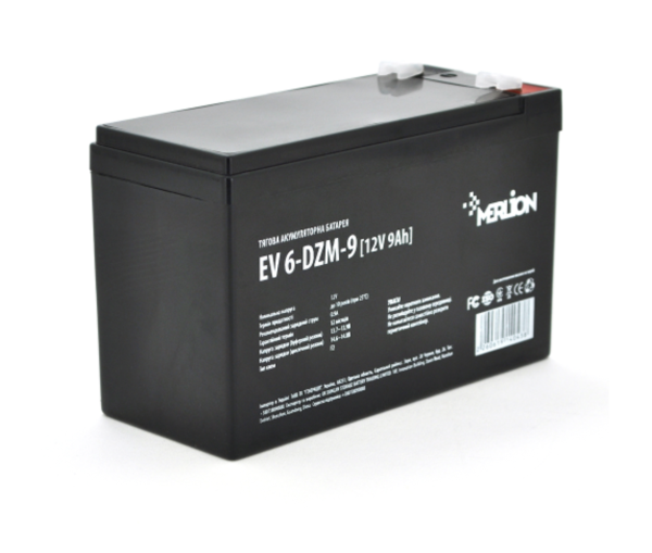 Тяговый аккумулятор Merlion EV 6-DZM-9 12V 9Ah (AGM)