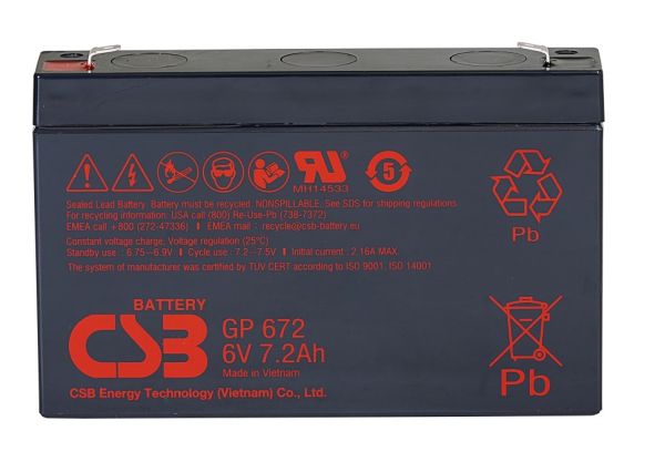 Акумуляторна батарея CSB GP672