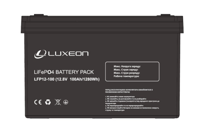 Акумуляторна батарея luxeon LiFePO4 LFP12-100 (50/100)