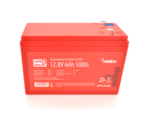 Літієвий АКБ Merlion LiFePO4 12.8V 6AH (4S1P/BMS-10A)