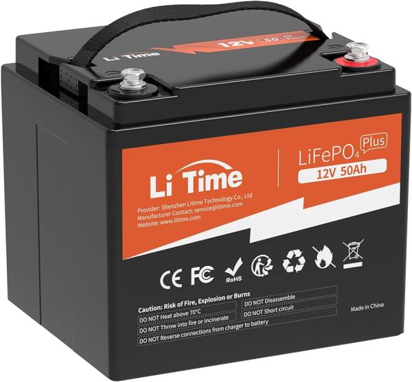 Литиевый аккумулятор LiFePO4 LiTime 12В 50Ач BMS 50A