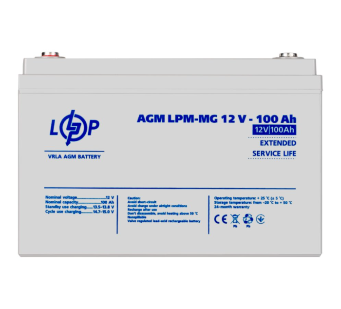 Акумулятор мультигелевий LogicPower LPM-MG 12V-100Ah