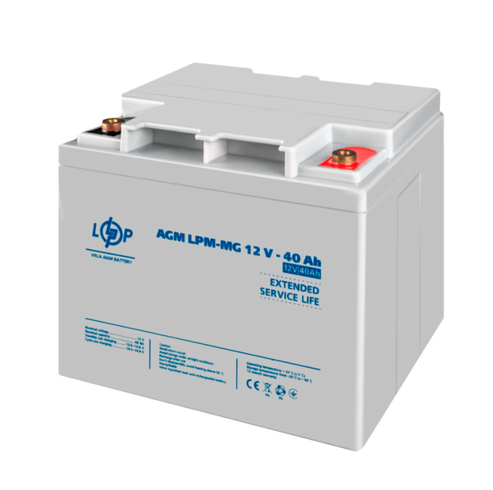 Акумулятор мультигелевий LogicPower LPM-MG 12V-40 Ah