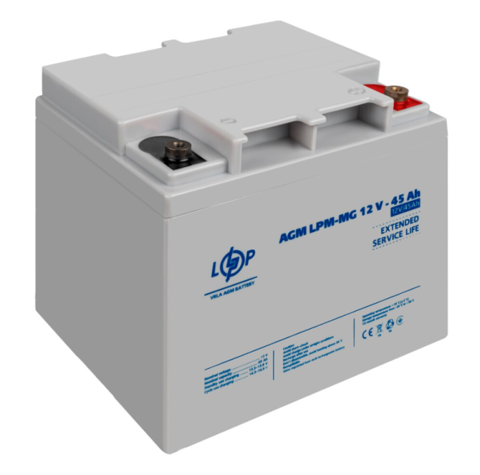 Акумулятор мультигелевий LogicPower LPM-MG 12V-45 Ah