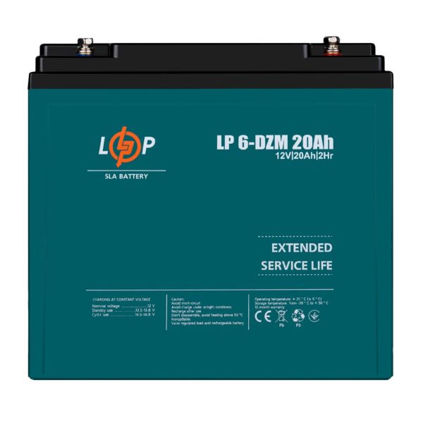 Тяговый аккумулятор logicPower 6-DZM-20 Ah (AGM)