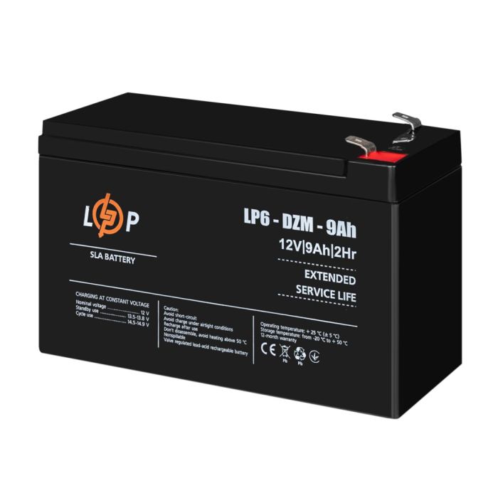 Тяговий акумулятор logicPower 6-DZM-9 Ah (AGM)