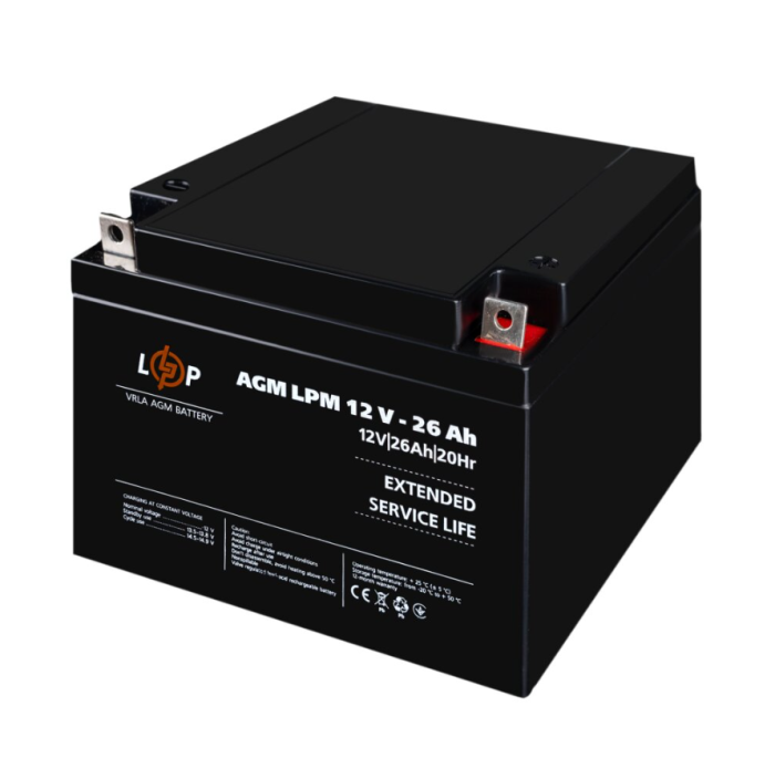 Акумулятор AGM LogicPower LPM 12V 26 Ah