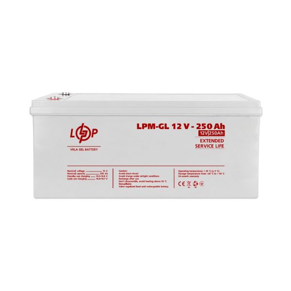 Аккумулятор гелевый LogicPower LPM-GL 12V-250Ah