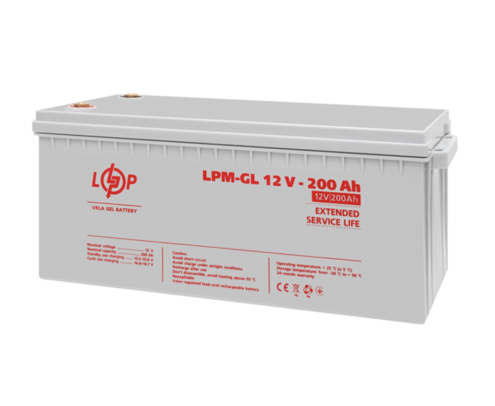 Акумулятор гелевий LogicPower LPM-GL 12V-200Ah