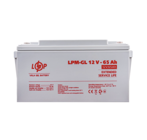 Аккумулятор гелевый LogicPower LPM-GL 12V-65 Ah