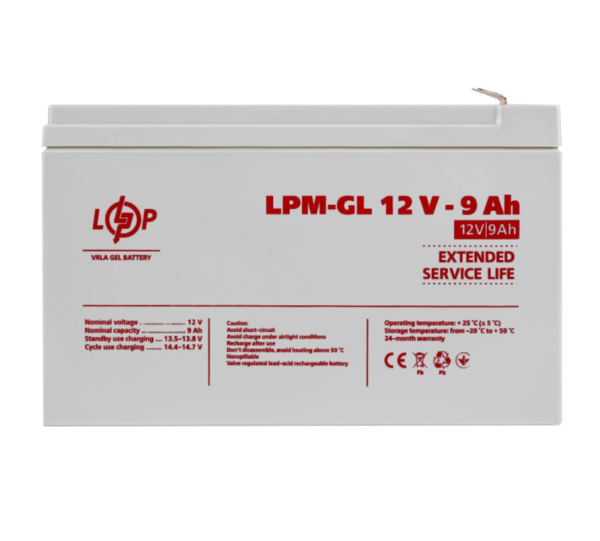 Акумулятор гелевий LogicPower LPM-GL 12V-9 Ah