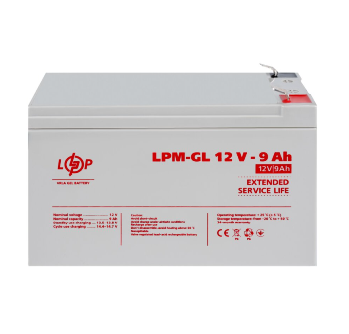 Акумулятор гелевий LogicPower LPM-GL 12V-9 Ah