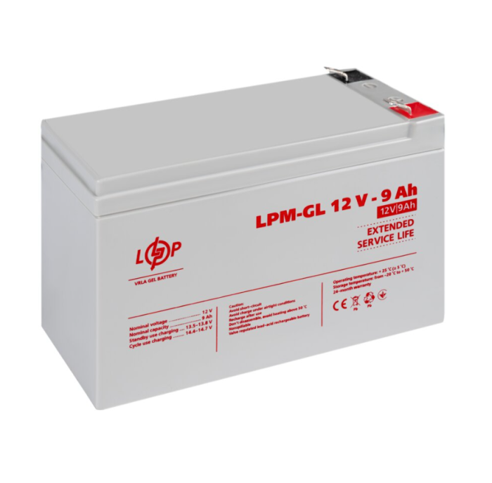 Акумулятор гелевий LogicPower LPM-GL 12V-9 Ah
