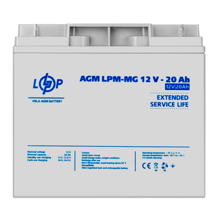 Акумулятор мультигелевий LogicPower LPM-MG 12V-20 Ah
