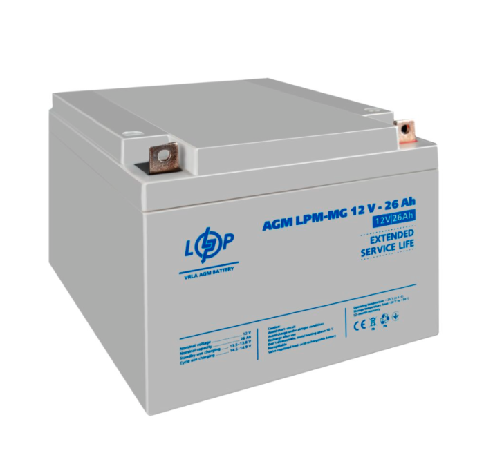 Акумулятор мультигелевий LogicPower LPM-MG 12V-26 Ah