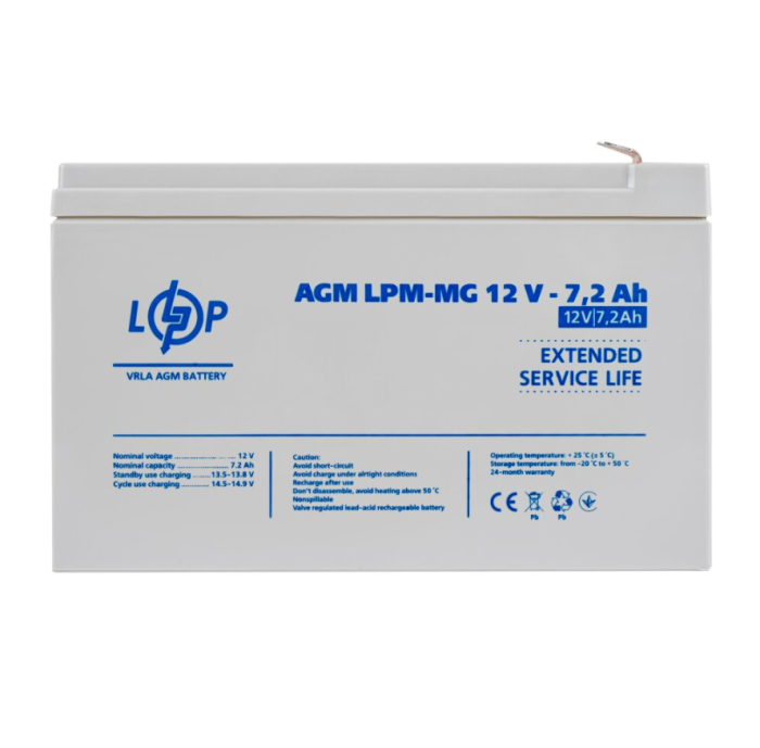 Акумулятор мультигелевий LogicPower LPM-MG 12V-7.2 Ah