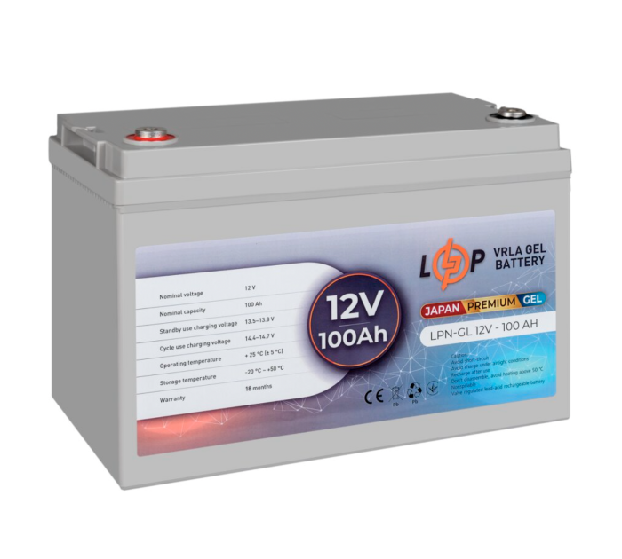 Акумулятор гелевий LogicPower LPN-GL 12V-100Ah