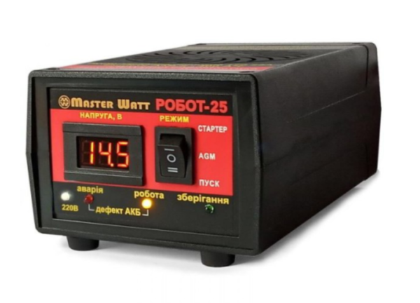 Автоматичний пуско-зарядний пристрій Master Watt РОБОТ-25 12В 25А