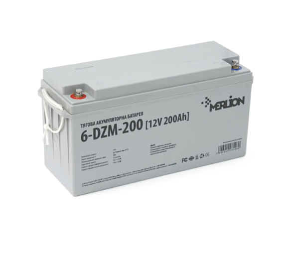 Тяговый аккумулятор Merlion 6-DZM-200 12V 200Ah (AGM)
