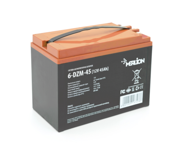 Тяговый аккумулятор Merlion 6-DZM-45 12V 45Ah M5 (AGM)