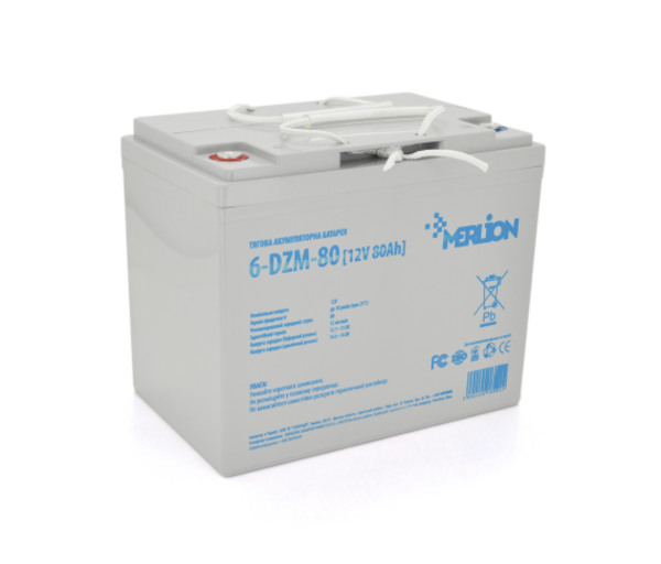 Тяговый аккумулятор Merlion 6-DZM-80 12V 80Ah (AGM)