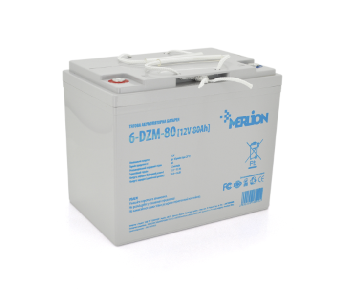 Тяговий акумулятор Merlion 6-DZM-80 12V 80Ah (AGM)