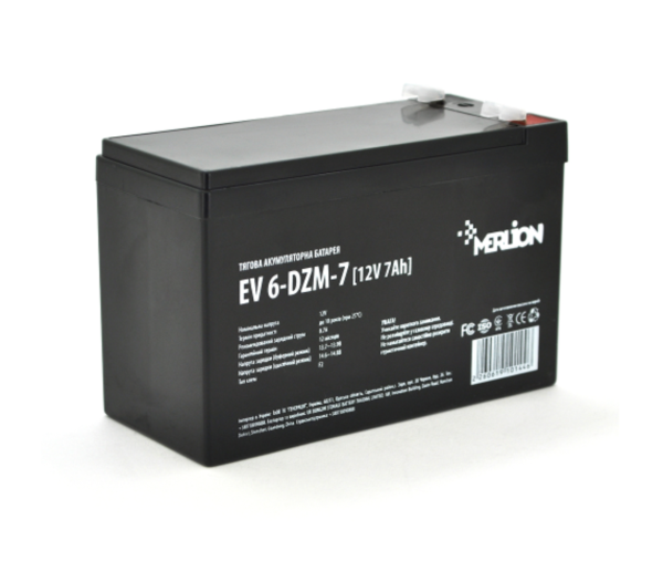 Тяговый аккумулятор Merlion EV 6-DZM-7 12V 7Ah (AGM)