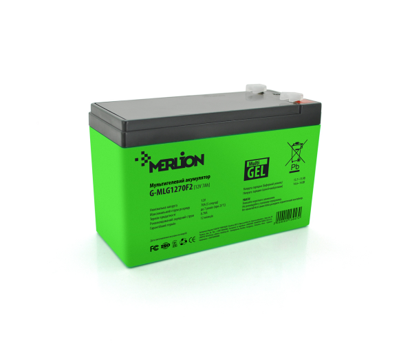 Акумулятор мультигелевий Merlion G-MLG1270F2 12V 7.0Ah