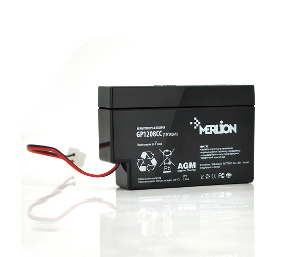 Аккумуляторная батарея Merlion AGM GP1208СС 12V 0.8Ah