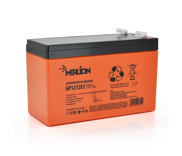 Акумуляторна батарея Merlion AGM GP1272F2 Premium 12V 7.2Ah