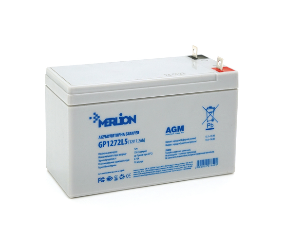 Акумуляторна батарея Merlion AGM GP1272L5 12V 7.2Ah