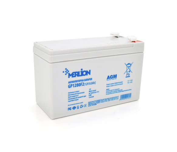Акумуляторна батарея Merlion AGM GP1280F2 12V 8Ah