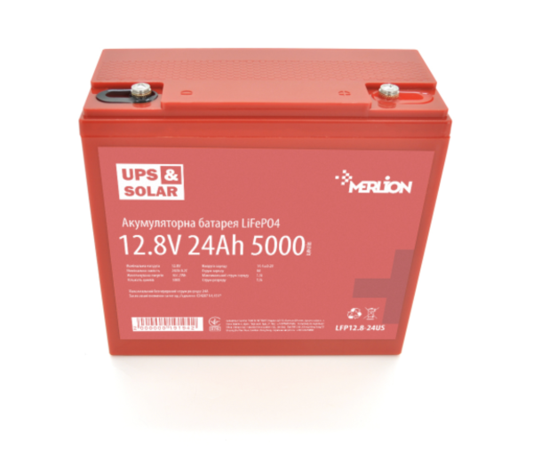 Литиевый АКБ Merlion LiFePO4 12.8V 24AH (4S4P/BMS-30A)