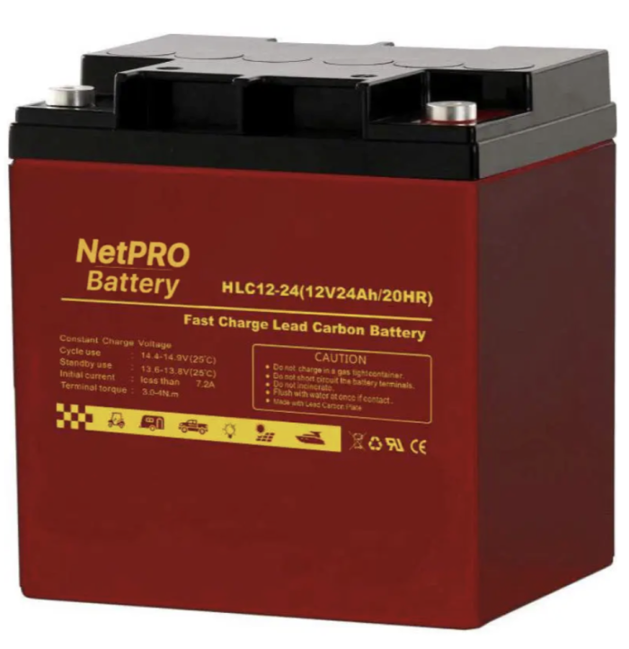 Акумулятор NetPRO HLC 12-24 (12V/24Ah carbon GEL)
