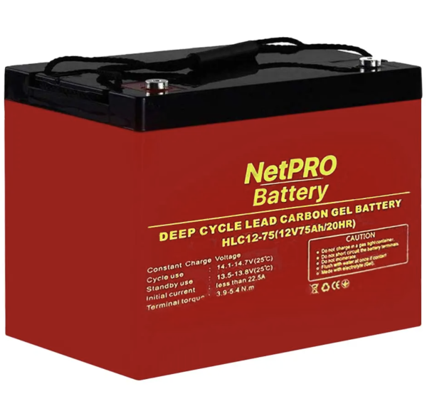 Акумулятор NetPRO HLC 12-75 (12V/75Ah carbon GEL)
