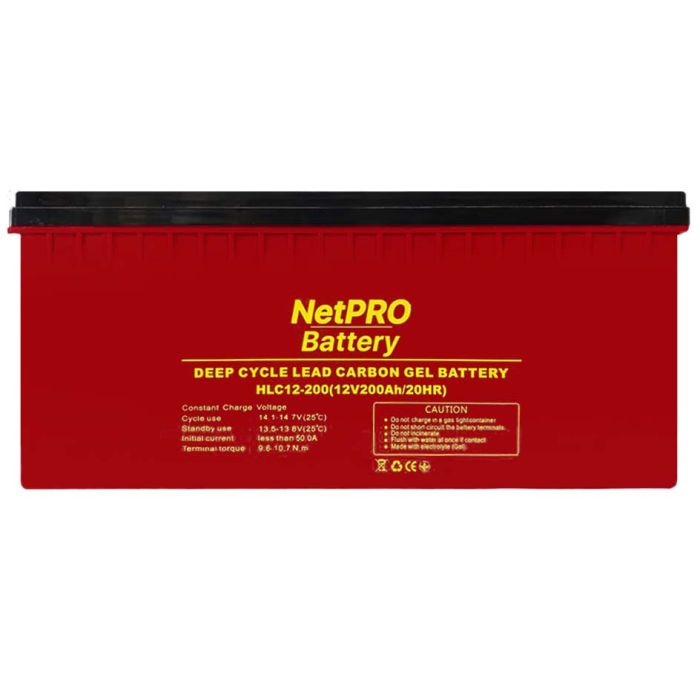 Акумулятор NetPRO HLC 12-200 (12V/200Ah carbon GEL)