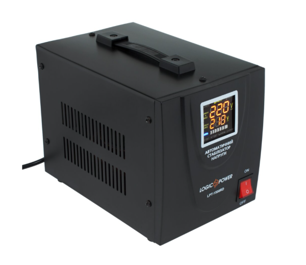 Стабілізатор напруги LogicPower LPT-1500RD BLACK (1050W)